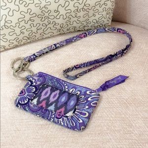 Vera Bradley ID lanyard. Iconic print.
